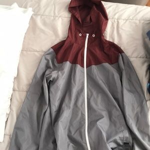 MAROON AND GREY LIGHTWEIGHT JACKET